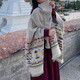 Hanqi Tibet Qinghai Tourism Cloak Shawl Women's Scarf Dual-purpose Thickened Nepalese Ethnic Air Conditioning Shawl Women's Exterior Class Classic Short Beard Style