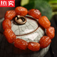 SNQP quality selection, natural Russian material, conformable old beeswax bracelet, amber raw stone single circle bracelet for men and women, picture chain, picture color