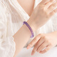BOSFRU Uruguayan amethyst bracelet for women, natural multi-faceted irregular purple beaded bracelet, high-quality cultural gift, 8mm multi-faceted amethyst bracelet, bracelet length 16cm