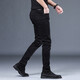 Romon Ice Oxygen Bar does not fade black jeans men's slim-fitting trend 2025 summer elastic small feet casual trousers 1048 black gray small feet size 30