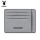 Playboy (Playboy) Kartentasche für Männer kleiner tragbarer Mini -Kartenclip Thin Bank Card Cover Card Bag Mehrfachkartenschlitz Dünne Frauenlizenz -Lizenz Clip Grau Grau