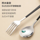 Made in Tokyo, 304 stainless steel spoons, forks, alloy chopsticks set, student portable tableware four-piece set