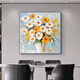 Mopai restaurant decoration painting hand-painted oil painting American flower high-end living room texture hanging painting square mural without punching icing on the cake 60*60cm hand-painted oil painting