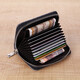 Tuzun Herren Canvas-Kartenbeutel Anti-Demagnetization Compact Multifunktion Multi-Card-Lizenz-Lizenz-Münz-Brieftaschen-Zertifikat integrierter Trend Schwarz Schwarz