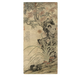 
Lu Guangwu Ruitu of the Yuan Dynasty Ancient Flower and Bird Painting Scroll of literati replica antique paintings Chinese hanging paintings Yuan Ni Zan Qiu Shuyun stone picture 12602 40X84 ​​cm (stained by spray painting heart) Framed