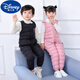 Disney (Disney) baby down cotton overalls suit autumn and winter plus velvet outer wear boys and girls open jumpsuit children's baby pants dark blue (plus velvet) 90 (80-90CM)