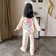 Mianyue Children Pyjama für Frauen 3 bis 6 Jahre alt Kinder Frühling und Herbst Langhülle Dünne mittelgroße Kinder Mädchen Prinzessin Baby Cartoon Set 1421 100 cm -8 Größe Höhe