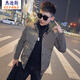 Jason's down jacket men's winter 2025 new trendy short thickened cotton jacket high-end handsome men's cotton jacket XZ312A-8810 black M recommended 90-110Jin Jin equals 0.5 kg