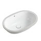 Moer MOER egg-shaped deepening ceramic under-counter basin wash basin wash basin wash basin wash basin household bathroom embedded round bottom 28 inches (695-405) drain