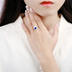HEEKAIYI Ring Women's Royal Sapphire Ring Luxury Jewelry Chinese Valentine's Day Birthday Gift for Wife and Girlfriend Royal Sapphire Ring (Main Stone Approximately 1.13 Carats/Selected Flawless)