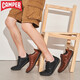 CAMPER Men's Shoes Beetle Brown Business Flat Casual Shoes Cowhide Light Soft Sole Commuting Leather Shoes Black 048 41