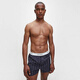 Calvin Klein CK Herbst neue Herren -Baumwollmode bequeme Boxer Höschen 2 Streifen + Plaid M.