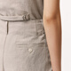 Weniger [Xun -Serie] Frühlings- und Sommer lässig einfache gerade Shorts Leinen Seiden mittelhose Frauen 2o4e14110 125 Originalfarbe s