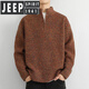 Jeep Spirit Light Luxus Halbzipper Stand Halsband Pullover Herren Winter Wärme Innere Wear Herrenpullover Teenager LO6627 Hellgrau M ungefähr 90 ~ 115 Jin [Jin gleich 0,5 kg] kann getragen werden