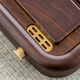 Gold inlaid jade solid wood bamboo tea tray tea tray dry soaking drainage simple household tea table large ancient charm 50*28cm