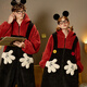 Gukoo Couple Pajamas Winter Disney Co-branded Plush Warm Women's Pajamas Men's Home Clothing Jumpsuit D Mickey Couple Style Jumpsuit L Men
