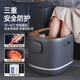 CLORIS National subsidy 15% German ultraviolet sterilization foot bath, thermal moxibustion knee-warming foot bath bucket, automatic massage deep bucket electric heating foot bath, gift for parents, elegant black, ultraviolet sterilization + patented scraping + anti-leakage + double-layer bucket wall
