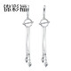 Jincaifu Pt950 platinum ear wire for women, platinum earrings, earrings, earrings, Pt999 pure gold earrings, fashionable platinum earrings, a pair of platinum lip earrings, about 5.1g