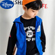 Disney (Disney) children's vest, good cotton sleeveless vest jacket, boys spring and summer horse clip baby vest, vest, zipper, flower gray, hooded vest (dream square mark) 110 size suitable for height 98-108cm