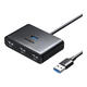 绿联（UGREEN） USB-C分线器 高速拓展4口3.0HUB集线器延长线 电脑一拖四扩展坞转换器 USB3.0【方形黑新款】2米/15699