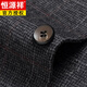 Hengyuanxiang doppelseitige Tweedjacke Herren-Revers-Wolljacke Herbst und Winter im mittleren Alter Daddys Anzug Einfacher, vielseitig dunkelgrau L 175 [Geeignet für 120-135 Jin [Jin ist gleich 0,5 kg]]