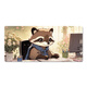 Drei-Farben-Katze und Maus-Pads Super Large Girls Office Katze und Hund niedlicher Cartoon Lustiger einfacher Schlafsaal Text Computer Keyboard Schreibtisch Pad Notebook Studie Pad handgezeichnet benutzerdefinierte Anti-Rutsch-Dicke-Schleuderkante 12159 Little Waschbär 80 cm x 30 cm x 3 mm