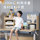 Reading Children's Study Desk and Chair Set Multi-functional Literary and Middle School Students' Tables and Chairs Writing Home Desks 1-meter Wooden Table + Higher Bookshelf + Chasing Chair Blue