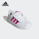 阿迪达斯 （adidas）官方童鞋女童男童小童板鞋魔术贴休闲鞋运动鞋低帮防滑小白鞋 EG3890 7K/24码/脚长13.5cm