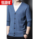 Hengyuanxiang (Hyx) Wollpullover Herren -Strickjacke 2022 neuer koreanischer Business Casual Frühlings- und Herbststil Herren -Außenpullover Burgund 165/m