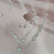 
ShiJUN (SHIJUN) Bridal Jewelry Wedding Jewelry Set Three-piece Set Brightening Rhinestone Zircon Angel Tears Drop Necklace Earrings 501+838 Necklace Earrings Bracelet