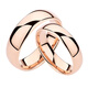 Fat Donglai's same style 18k rose gold ring with plain ring, light luxury couple's wedding ring with color plating, female model - GB No. 06
