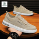 
Woodpecker board shoes men's shoes men's casual shoes men's 2025 new spring and autumn summer ice silk canvas shoes spring and autumn sports shoes khaki 42