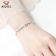 Aido Diamond pt950 platinum bracelet for women, fashion boutique, platinum lucky star bracelet gift for wife, stars connected, weight 7.0-7.2 grams + delivery certificate