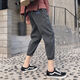 Nanyuqiu (Nanyuqiu) Pantalones cortados de verano pantalones pantalones de verano para hombres Pantos adolescentes Pantalones recortados Estudiante Estilo Corea Tendencia suelta Harun Black TC675 M