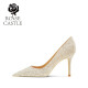 
ROSE CASTLE wedding shoes Gradient crystal wedding shoes for women adult dress high heels main wedding dress daily Galaxy Platinum (5.5cm) R6627 37