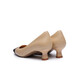 Rote Libelle Little Flavor High Heels Neue Frauenschuhe Quadrat Zehen Dicke Heels Pendler Lederschuhe Professionelle Single -Schuhe WTB13659 Yellow 39