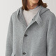 Muji Labo Men's Men's Cashmere Mlean Hooded Woolen Coat Veste d'hiver AF011A4A GREN LIGHT L (175 / 100A)