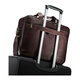 Samsonite luxury fashion brand men's portable shoulder bag business briefcase computer bag 845657 BJ Brown Leather