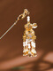 Lingchuan Glowing Rabbit Tassel Lantern Hairpin Mid-Autumn Festival West Lake Palace Lantern Ancient Style Hair Ornament for Women with Hair on the Back of the Head Red Single Hairpin