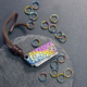 Pure titanium alloy key ring school bag pendant high-end car key ring color not rusty male and female hanging ornament key ring colorful 10mm (5 pieces)