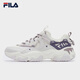 FILA official women's shoes dad shoes sneakers new cat claw shoes 5th generation retro casual shoes milk white/romantic purple-GO 37.5