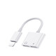 Bkayp is suitable for Apple headphone adapter two-in-one audio converter iPhone14Pro13/12XR [Dual Lightning] Live charging listening to music and talking four-in-one