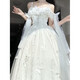Evening Dress Female Princess Dress 2025 New Adult Ceremony Dress Birthday Party Lolita Dress Sweet and Elegant White S 75Jin Jin is equal to 0.5kg -80Jin Jin is equal to 0.5kg. Card code shoots large