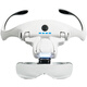 Creo que sueño con un espejo de aumento montado en la cabeza para personas mayores que leen HD reparación electrónica de reparación de gafas de flores especiales lámpara portátil BST-9892B2C1 Entrega de modelo de carga USB blanca