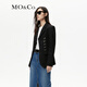 MO&Co. Suit Power Jacket Retro Waist Casual Suit Professional Suit Suit Women Black XS 155