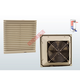 Clcey Electric Box Filtre Ventilateur Armoire d'obturation de chaleur Échappement de petit ventilateur avec filtre 220V24V FKL6626.300 (réseau unique)