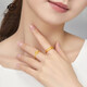 Caibai Jewelry Gold Ring Pure Gold Fashionable 5G Craftsmanship Sparkling Gold Living Ring Pricing YD Gold Ring Approximately 2.44g