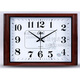 Combasi Square Large Wall Clock Ultra-Crean Sound Office Wohnzimmer Uhr Chinesische einfache künstlerische Quarz Uhr Wallhalterung 6626b Luminöses Holz Getreide schwarz 20 Zoll