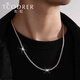 Ruofei platinum men's necklace pt950 platinum necklace men's simple trendy brand hemp rope necklace men's solid necklace gift platinum 950 length 60-65cm weight 53-55 grams