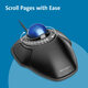 Kensington Souris Trackball Ergonomique Filaire USB Anneau de Défilement à Deux Boutons Noir Bleu